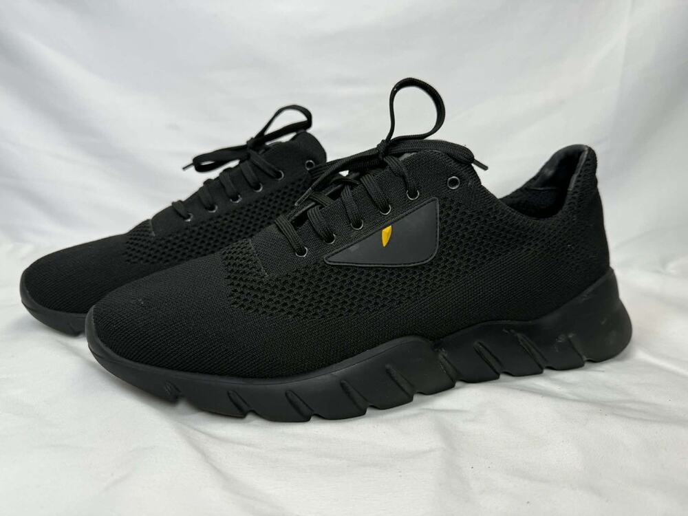 Fendi Fabric Runners Bag Bugs Black Sneaker Mens Size 11UK/12US SPB-TS 343341
